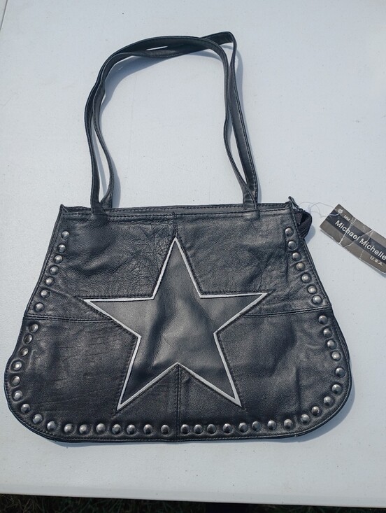 Michael Michelle Handbags - New Michael Michelle Genuine Leather Star Shoulder Bag Purse
